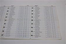 Bob Hope & others Signed 1983 Bob Hope British Classic Starting Times Sheet JSA ALOA