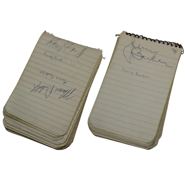 Nicklaus, Palmer, Marr & 21 Others Signed 1964 Note Pad - Obtained at Carling Open JSA ALOA