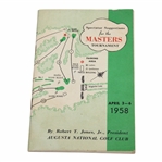 1958 Masters Tournament Spectator Guide - Arnold Palmer Winner
