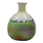 Schwarzburg Porcelain Vase with Lady Golfer in Red Coat Scene