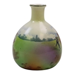 Schwarzburg Porcelain Vase with Lady Golfer in Red Coat Scene