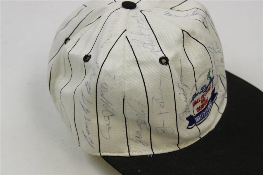 Don Drysdale Hall of Fame And Seniors Invitational hat Signed by 9 Stars JSA ALOA
