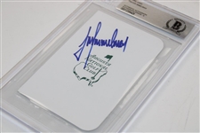 Trevor Immelman Signed Augusta National Golf Club Scorecard Beckett 9