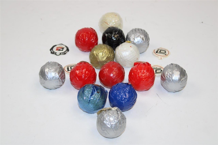 Fourteen Vintage (14) Assorted Wrapped Golf Balls