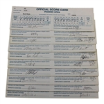 Ten (10) 1995 Phoenix Open Official Tournament Used Scorecards