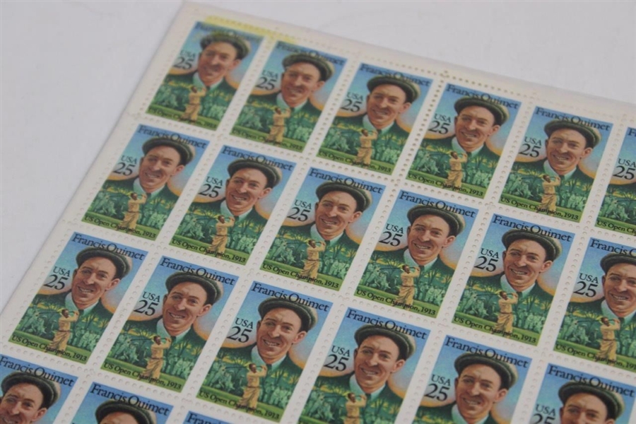 Sheet Of Fifty (50) Unused Francis Ouimet US Postal Stamps