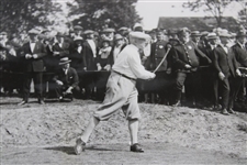 President Warren Harding Playing Golf with Big Crowd Press Photo 