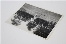 President Warren Harding Playing Golf with Big Crowd Press Photo 