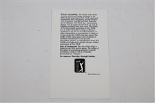1999 Western Open Clubhouse Ticket #012940 - Tiger Woods Win 
