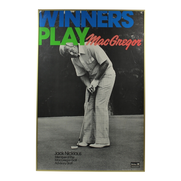 'Winners Play Macgregor' with Jack Nicklaus Large Cover - Framed 
