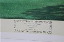 1974 Pebble Beach 18th Green Ltd Ed Arthur Weaver Print Signed by Artist w/Remarque 