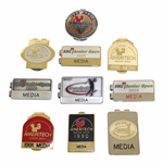 Ten (10) Various 1990-2002 Media Badges from Ameritech Sr. Opens