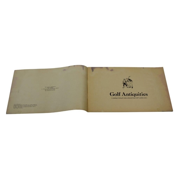 1960's Catalog of Old Golf Clubs & Golf Antiquities - Some Water Stains