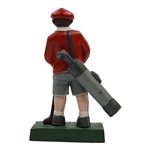 Modern Golfer in Red Jacket Cast Iron Door Stop - 10