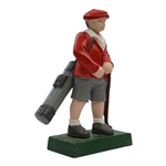 Modern Golfer in Red Jacket Cast Iron Door Stop - 10