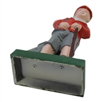 Modern Golfer in Red Jacket Cast Iron Door Stop - 10
