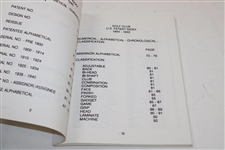 Golf Club U.S. Patent Index 1894-1940' Catalog Book by Robert Smith - 1992
