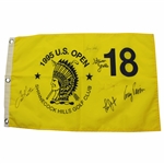 Champion Corey Pavin Signed 1995 US Open Flag with others JSA ALOA