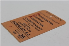 1942 PGA Silver Anniversary Championship at Seaview CC Monday Ticket #7 - Sam Snead Winner