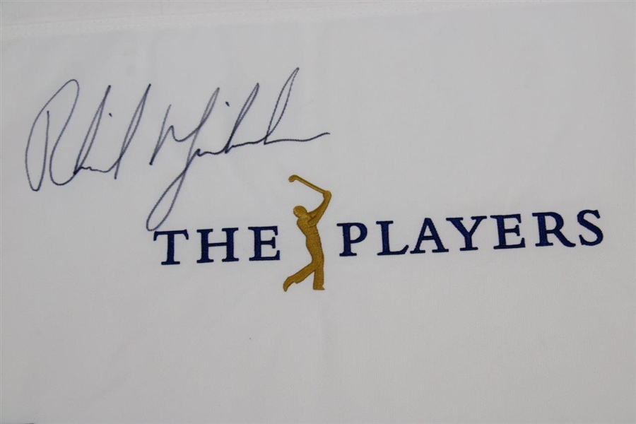 Phil Mickelson Signed 2007 The Players Championship TPC Sawgrass Flag JSA ALOA