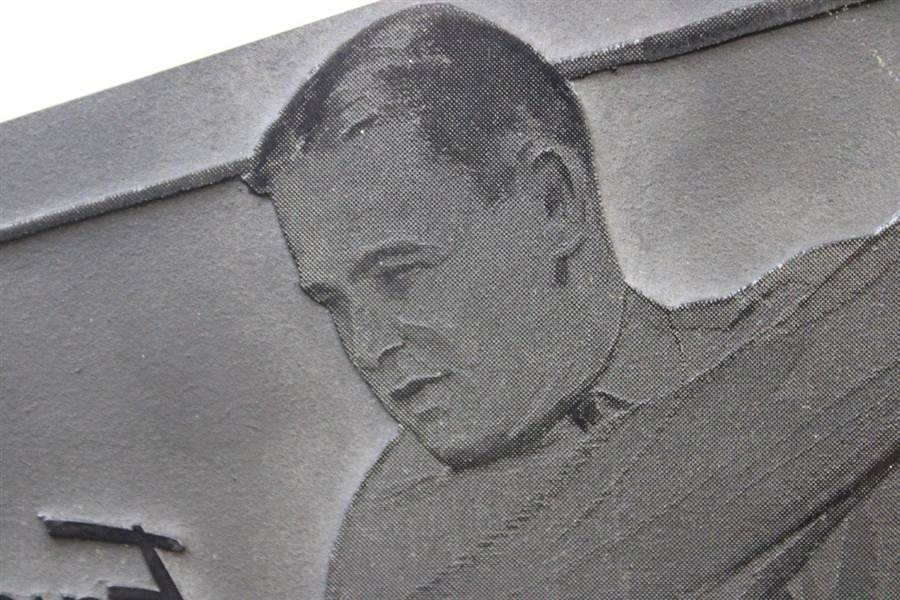 Bobby Jones 1930's Standard Service Gas-Petroleum Printing Plate w/Grand Slam Merion