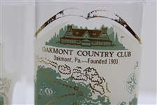 Augusta National, Merion & Oakmont CC Vintage Golf Drinking Glasses 