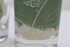 Augusta National, Merion & Oakmont CC Vintage Golf Drinking Glasses 