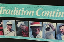 1989 SR. US Open Laurel Valley Broadside Signed by Arnold Palmer, Bob Hope & 20 More JSA ALOA