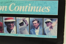 1989 SR. US Open Laurel Valley Broadside Signed by Arnold Palmer, Bob Hope & 20 More JSA ALOA