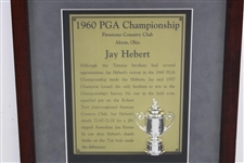 Jay Hebert 1960 PGA Championship at Firestone CC Cherry Wood Golf Display
