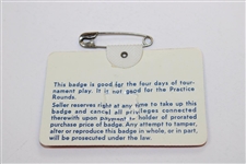 1976 Masters Tournament SERIES Badge #1785 - Ray Floyd Winner