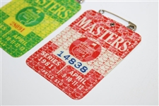 1980 & 1981 Masters Tournament SERIES Badges #28091 & 14838 - Seve & Watson Winners