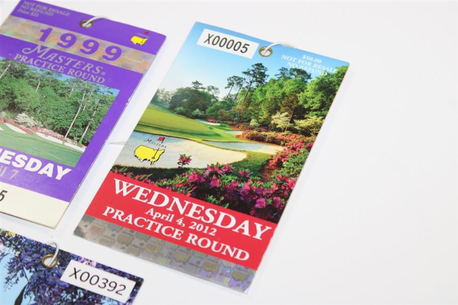 1999, 2010, 2012, 2018 & 2022 Masters Tournament Tickets