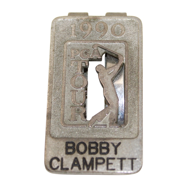 Bobby Clampett's Personal 1990 PGA Tour Member Money Clip/Badge