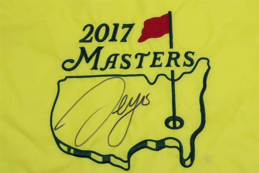 Sergio Garcia Signed 2017 Masters Embroidered Flag - Bobby Clampett Collection JSA ALOA