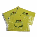 Three (3) 2008 Masters Tournament Embroidered Flags - Trevor Immelman Winner