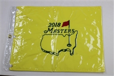 Three (3) 2018 Masters Tournament Embroidered Flags - Patrick Reed Winner