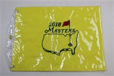 Three (3) 2018 Masters Tournament Embroidered Flags - Patrick Reed Winner