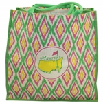 Masters Tournament Circle Logo Green/Pink/Yellow Jute Bag