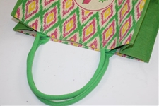 Masters Tournament Circle Logo Green/Pink/Yellow Jute Bag