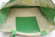 Masters Tournament Circle Logo Green/Pink/Yellow Jute Bag