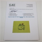 Sergio Garcia Signed 2017 Masters Embroidered Flag - Bobby Clampett Collection JSA ALOA