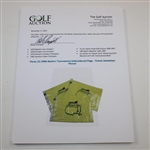 Three (3) 2008 Masters Tournament Embroidered Flags - Trevor Immelman Winner