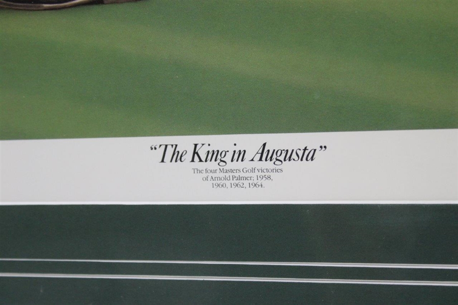 The King In Augusta Arnold Palmer Alan Zuniga Ltd Ed Print 1831/1964 - Framed