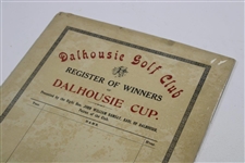 Dalhousie Golf Club, Carnoustie, Cardboard Broadside - Register of Winners of Dalhousie Cup