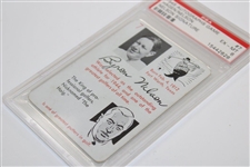 Byron Nelson 1945 Autographs Game Hagen/Nelson Card #7 PSA EX-MT 6 #15442626