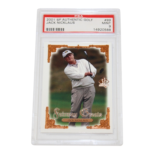 Jack Nicklaus 2001 SP Authentic Golf Card #99 PSA 9 MINT #14920588