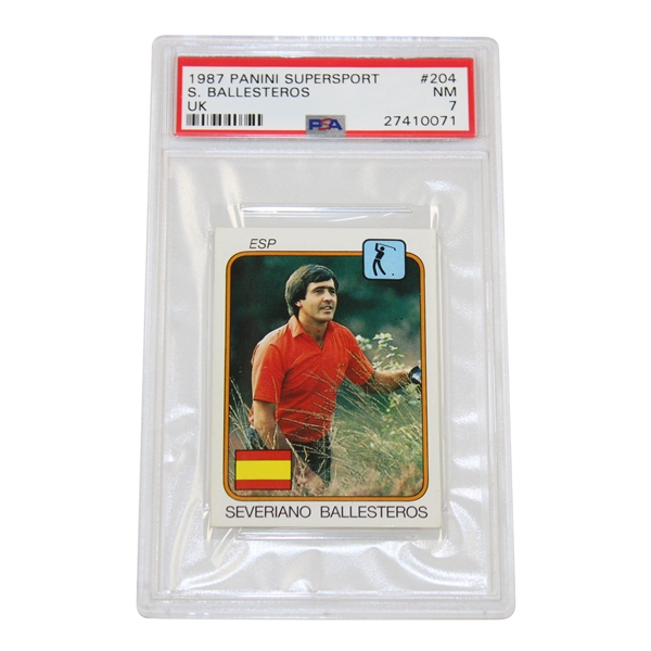 Seve Ballesteros 1987 Panini Supersport Golf Card #204 PSA 7 NM #27410071