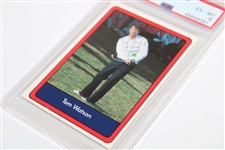 Tom Watson 1989 Miller Press PGA Hand Cut Golf Card PSA 6 EX-MT #46458351