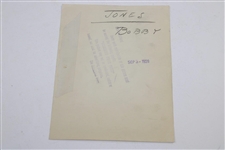 Bobby Jones Post-Swing Wire Photograph - 9/3/1928